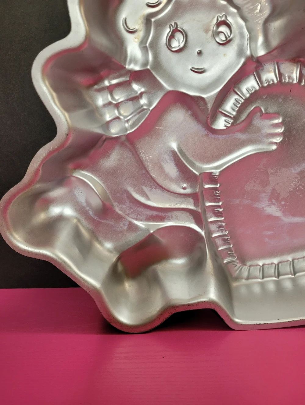 Vintage Wilton Cupid & Heart Aluminum Cake Pan No. 502-4262